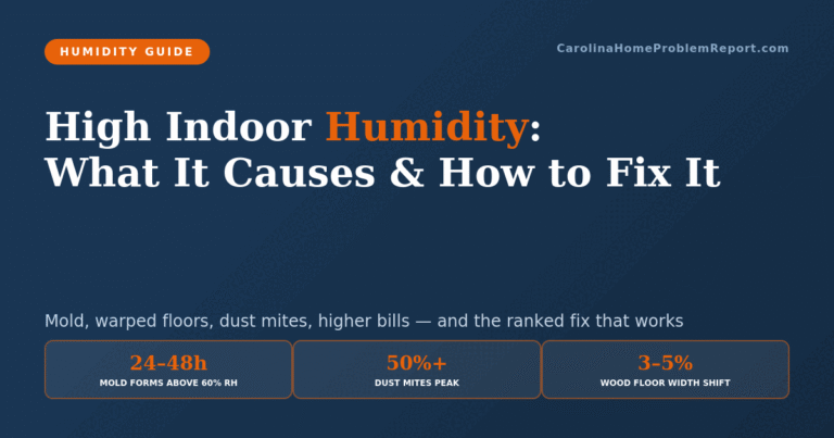 High indoor humidity effects and fixes for North Carolina and South Carolina homes