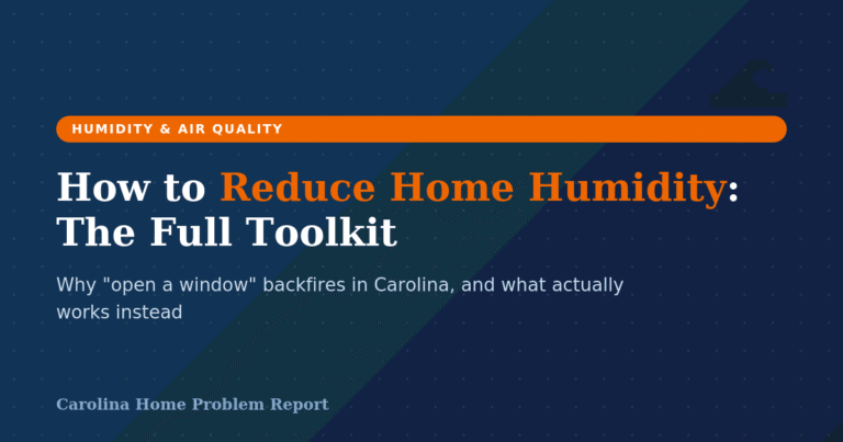 How to reduce home humidity — full toolkit for a Carolina home