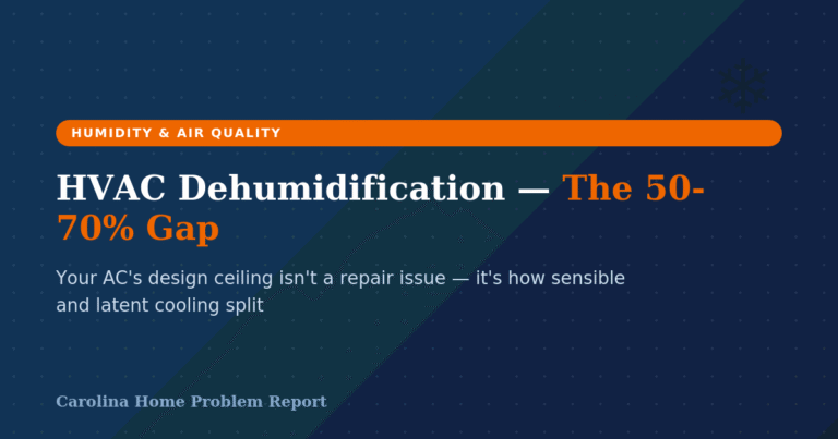 HVAC dehumidification and why AC alone can't fully dry a humid Carolina home