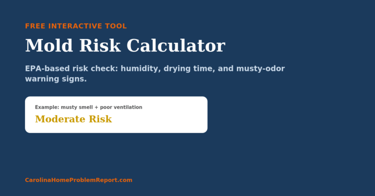 Free mold risk calculator — check boxes for an instant EPA-based risk level